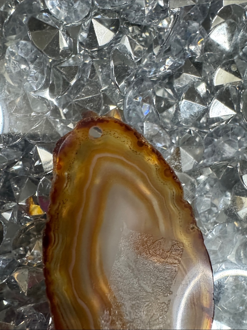 Blue and Amber Agate Slices Set - Picture 3 of 10